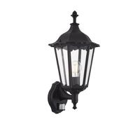 Burford 1 Light Outdoor Wall Lantern Matt Black Paint Glass IP44 E27 Netlighting Black One Size