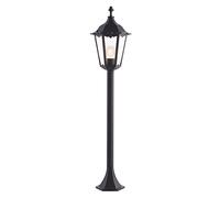 burford outdoor clear glass shade bollard in matt black