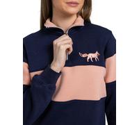 Burford Quarter Zip - Pink & Navy Cotswold Fox Navy M