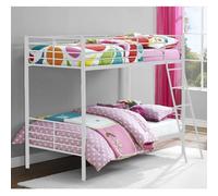 burg metal children bunk bed in white