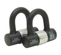 Burg-Wächter 100D Duo Sold Secure Gold Pack, Black, Twin Keyed Alike U Locks