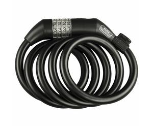 Burg Wachter 180cm Combination Spiral Cable Lock, Black