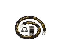 Burg-Wachter 12mm Sold Secure Bike Chain & Ground Anchor Diamond Lock, Black, 2M