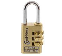 Burg Wächter Padlock Brass 30.80mm Combination 3-Digit Robust Design 2471