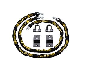 Burg Wachter Duo Kit Sold Secure Diamond & Gold 10mm Keyed Alike 2m Chain & Ground Anchor Twin Pack