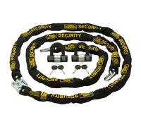 Burg-Wachter Duo Kit Sold Secure Diamond & Gold 10mm Keyed Alike Chain Twin Pack, Black, 2M