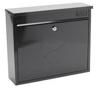 Burg-Wachter Elegance Anthracite Grey Wall Mounted Galvanised Steel Lockable Weatherproof Post Box 36X31X10Cms