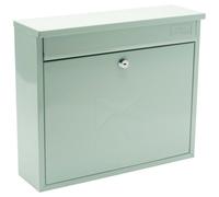 Burg-Wachter Elegance Chartwell Green Wall Mounted Galvanised Steel Lockable Weatherproof Post Box 36X31X10Cms