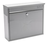 Burg-Wachter Elegance French Grey Wall Mounted Galvanised Steel Lockable Weatherproof Post Box 36X31X10Cms