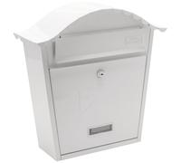 Burg-Wachter MB01 White Classic Wall Mounted Galvanised Steel Lockable