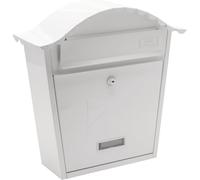 Burg-Wachter MB01 White Classic Wall Mounted Galvanised Steel Lockable Weatherp