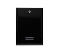 Burg-Wachter MB11BK Forth Rear Access Gate & Wall Mounted Galvanised Steel Lockable Weatherproof Post Box - Black - 25x35x10cm