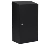 Burg-Wachter MB25BK Secure Steel Gate and Railings Postbox, Black, Large