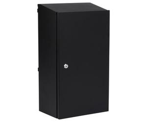 Burg-Wachter Mb25Bk Secure Steel Gate And Railings Postbox, Black, Large