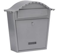 Burg Wächter Post Box MB01S - Wall-mount Galvanised Steel, Lockable, Silver 36x37x13cm