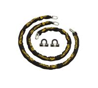 Burg-Wachter Sold Secure Diamond & Gold 12mm Keyed Alike Chain Twin Pack, Black, 2M