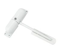 Burg Wachter Spring Loaded Adjustable Auto Closing Door Closer, Zinc, Brass Finish - Home & Commercial - White