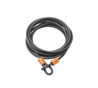 Burg-Wachter Sterling 129C 12mm x 9m Double Loop Vinyl Coated Multi-Stranded Braided Steel Cable with Self Coiling-Black