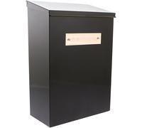 Burg Wachter Thames Black - Top Loading 14Ltr Medium Newspaper Box