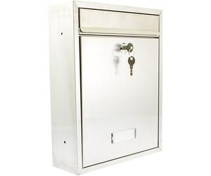 Burg Wachter Trent Stainless Steel - Front Loading 8Ltr Small Post Box