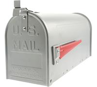 Burg Wachter US Mailbox Silver - Front Loading 17Ltr Medium Post Box