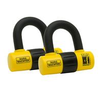 Burg Wächter 100D Y Duo Motorbike Sold Secure Gold Keyed Alike U Lock Twin Pack, Yellow