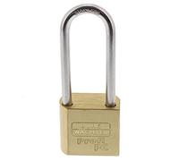 Burg-Wächter 116 PC 50 HB 80 NIRO Padlock Body Without Cylinder 8 mm Shackle Thickness 2 Keys Brass