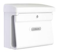 BURG-WÄCHTER Letterbox with Newspaper Compartment, Matt-Finish, A4 Insert Format, EU Standard EN 13724, Plastic, Bremen 885 W, White