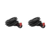Burg Wächter 1360 180 10mm Spiral Cable Bike Lock, Black, Red, 180 cm (Pack of 2)