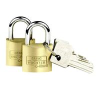 Burg Wächter 222 30 SB Duo Padlock Set Keyed-Alike Brass Keyed Set