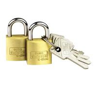Burg Wächter 222 30 SB Duo Padlock Set Keyed-Alike Brass Keyed Set