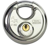 Burg Wächter round shackle lock, padlock with numeric code, 10 mm shackle thickness, stainless steel body, pinch protection, Circle 23 C 70, 39901