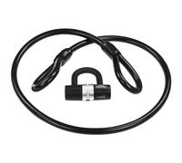 Burg-Wächter Bicycle Lock with Combination Code, Spiral Lock, Anti-Theft Protection, Cable Lock, Steel Cable Lock, 120 cm Long, Diameter 8 mm, 1230 C 120, Black