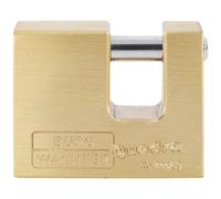 Burg Wächter 28681 Quadra Padlock Brass 70mm Stainless Steel Interior