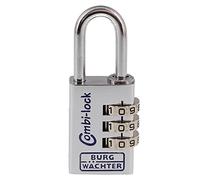 Burg-Wächter 30 Chromo BURG Padlock Combi Lock 90 CR 30 mm SB