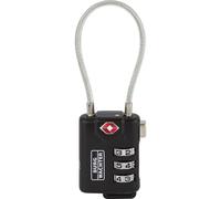 Burg Wächter 32891 TSA Padlock Black 32.80mm 3-Dial Flexible Trave...
