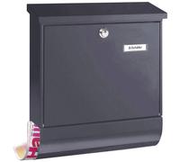 Burg Wächter 38215 SET VARIO 86720 Letterbox Steel Anthracite DIN C4