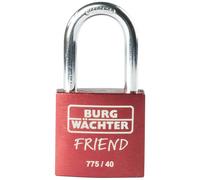 BURG-WÄCHTER Cylinder Padlock 775 40 Friend 35 Green, Aluminium, Red