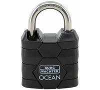 Burg Wächter 490 Ni 60 Ocean Cylinder Padlock Brass Black (42160)