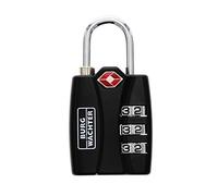 Burg Wächter TSA Padlock 30.80mm Black 3-Dial Combination Travel Safe 32991