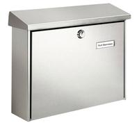 Burg Wächter AMRUM Letterbox Stainless Steel Silver Key Modern Design