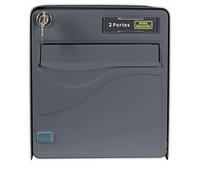 Burg-Wächter Baltic 526 ANT Letterbox Normalised Steel Galvanised with Horizontal Opening Front and Vertical Rear 2 Doors