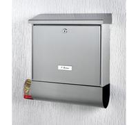 Burg Wächter Bavaria B 1000 Letterbox Stainless Steel Silver Key 61290