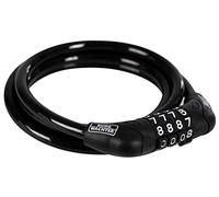 Burg-Wächter Bicycle Lock with Combination Code, Spiral Lock, Anti-Theft Protection, Cable Lock, Steel Cable Lock, 120 cm Long, Diameter 8 mm, 1230 C 120, Black