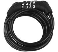 Burg-Wächter Bicycle Lock with Combination Code, Spiral Lock, Anti-Theft Protection, Cable Lock, Steel Cable Lock, 120 cm Long, Diameter 8 mm, 1230 C 120, Black