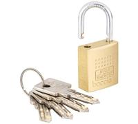 BURG-WÄCHTER Boccia 450 30 4 SB Padlock 5 mm Shackle Thickness Pinch Protection 4 Keys, Gold, Silver, 14.20 mm