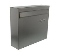Burg-Wächter Borkum 3878 Ni - Stainless Steel, Stainless Steel Letter Box with Opening Stop A4 Format,