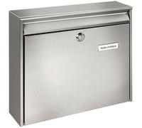 Burg Wächter 20200 BORKUM Letterbox Spacious Stainless Steel Silver
