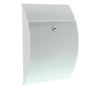 Burg Wächter Capri 813 W 38700 Letter Box Without Newspaper Compartment and Name Plate Galvanised Steel Insert Format DIN B5 Includes 2 Keys White (Similar to RAL 9016) 215 x 304 x 80 mm