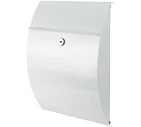 Burg Wächter Capri Letterbox Steel White Tilting Roof Galvanised